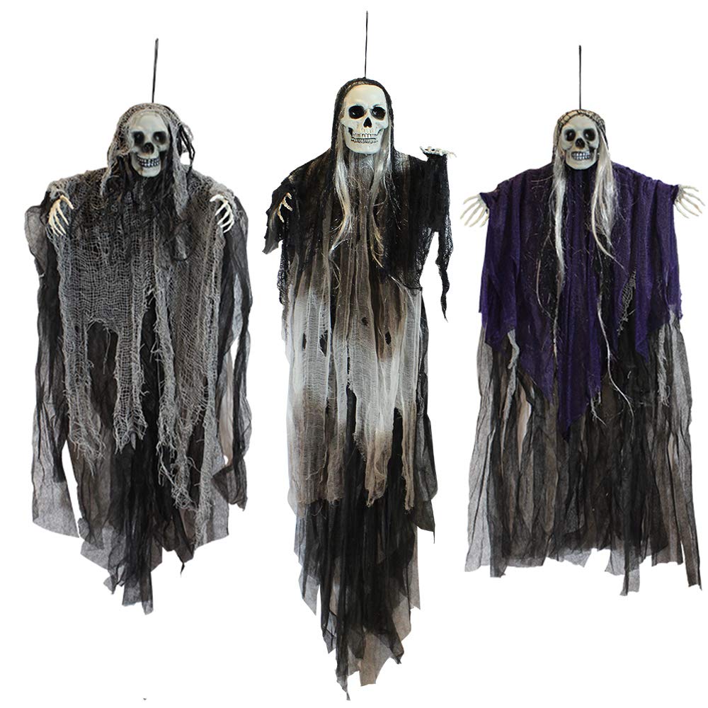 JOYIN 3-Pack Hanging Skeleton Ghosts - JOYIN 3-Pack Hanging Skeleton Ghosts