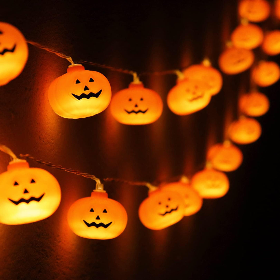 20 LED Runleo Halloween Decorations Pumpkin String Lights - 20 LED Runleo Halloween Decorations Pumpkin String Lights