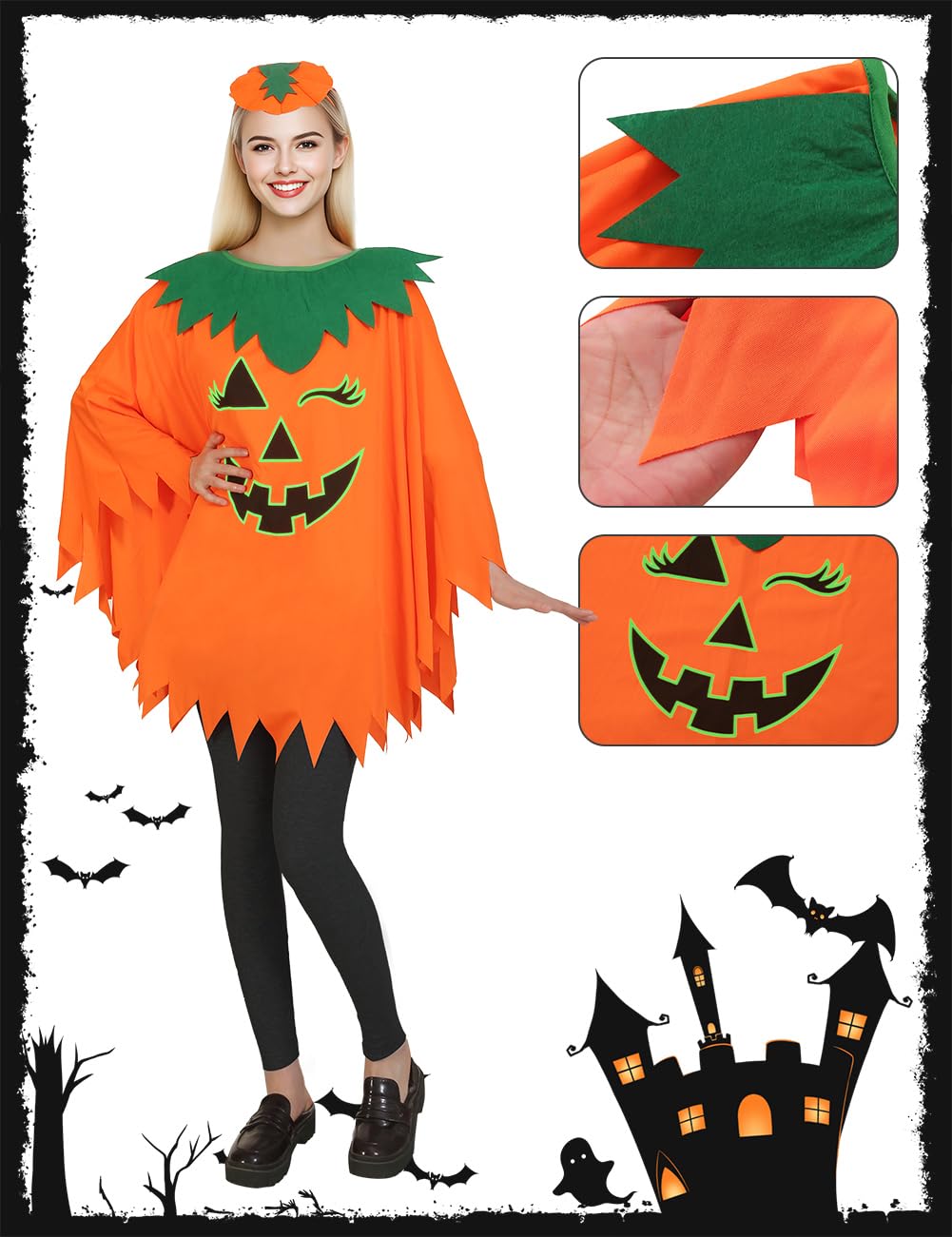 Halloween Pumpkin Costume for Women Kids - Halloween Pumpkin Costume for Women Kids