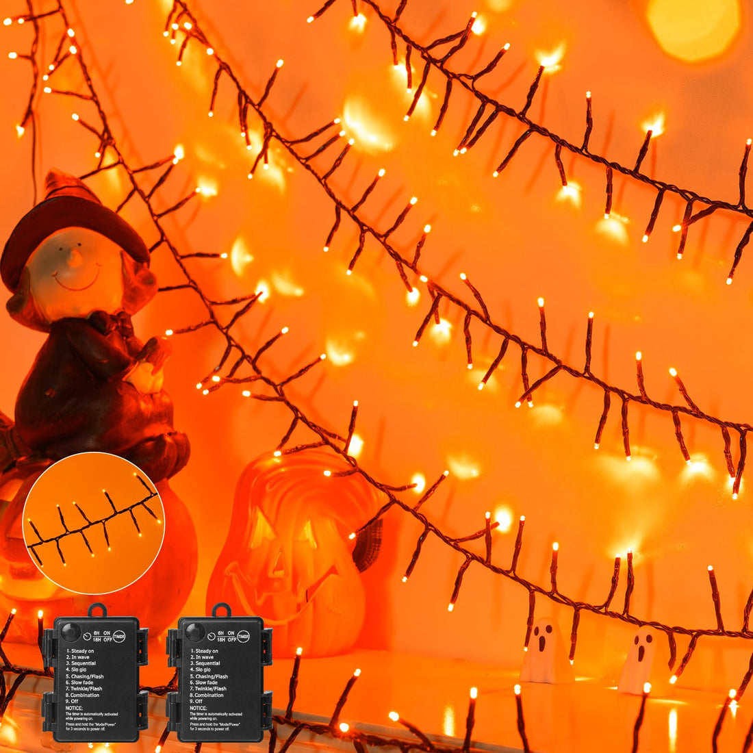 Brightown Battery Operated Halloween Lights Outdoor - Brightown Battery Operated Halloween Lights Outdoor