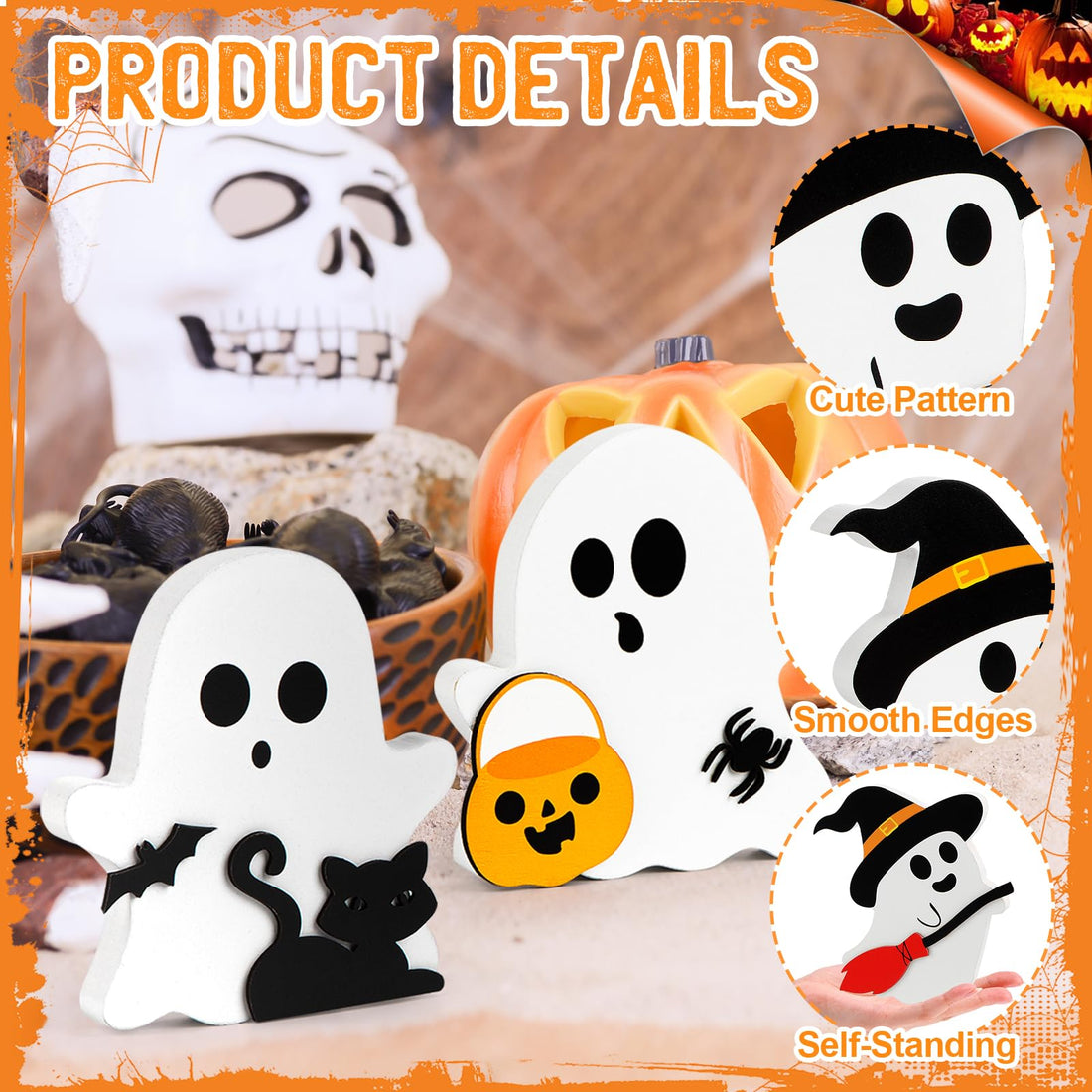 COCHIE Cute Ghost Halloween Decorations Indoor - COCHIE Cute Ghost Halloween Decorations Indoor