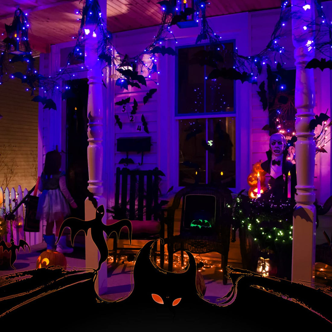 Minetom 25FT Halloween Purple String Lights - Minetom 25FT Halloween Purple String Lights