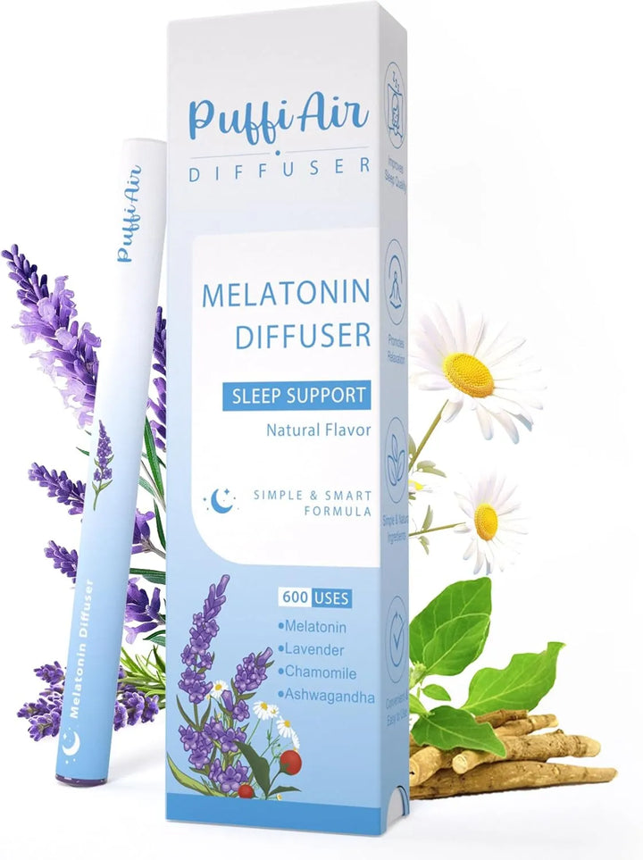 Herbal Melatonin Diffuser Upgraded with Lavender, Chamonile and Ashwagandha for Sleep Support