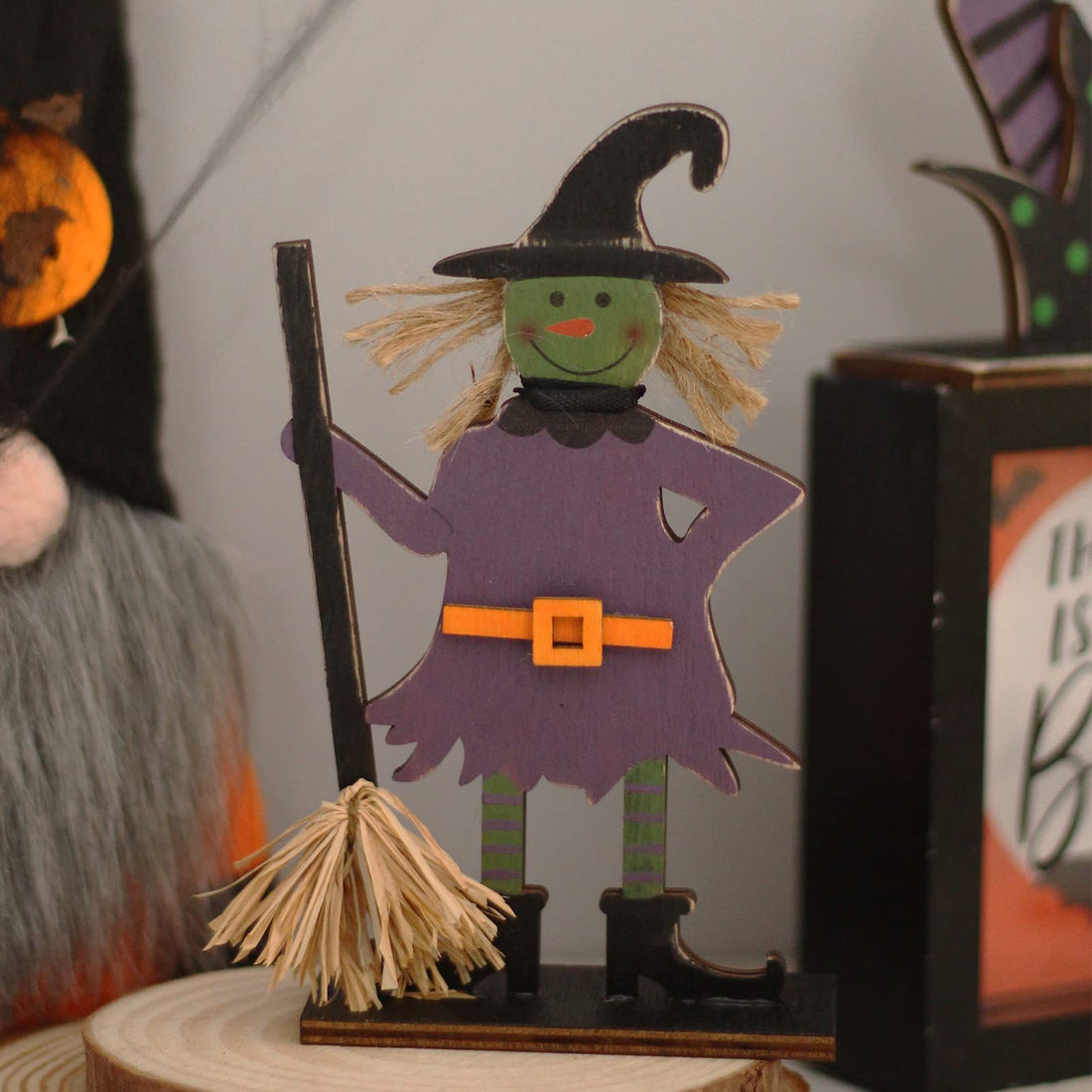 Halloween Wooden Tabletop Decorations (Set of 5) - Halloween Wooden Tabletop Decorations (Set of 5)