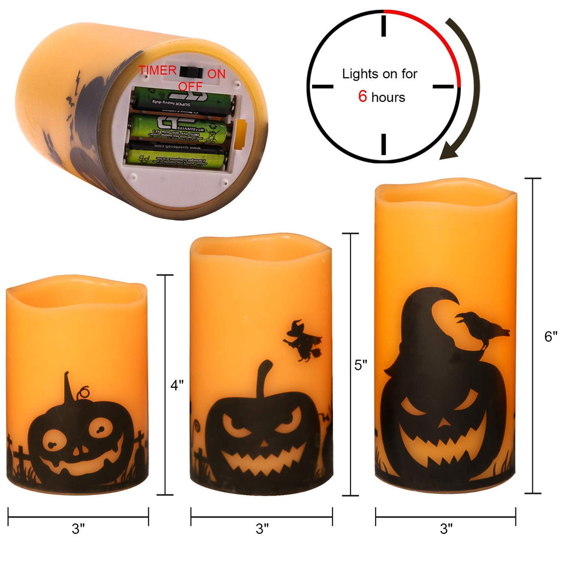 Eldnacele Halloween Flameless LED Candles - Eldnacele Halloween Flameless LED Candles