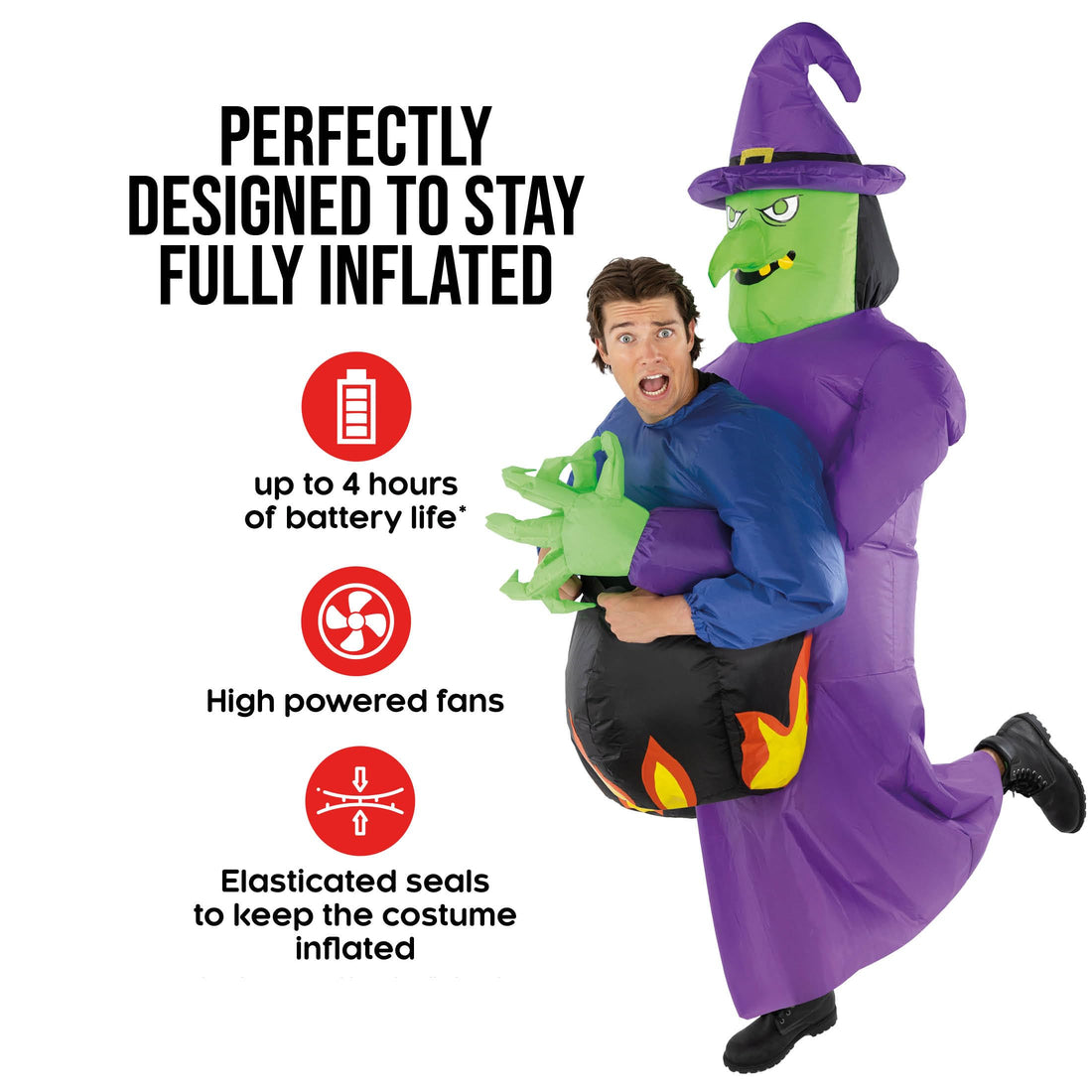 Morph Inflatable Witch Costume – Adult Halloween Costume - Morph Inflatable Witch Costume – Adult Halloween Costume