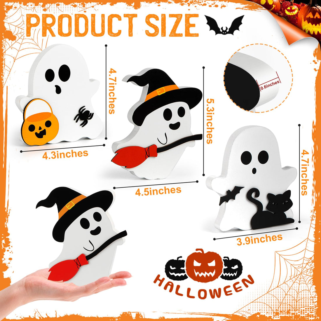 COCHIE Cute Ghost Halloween Decorations Indoor - COCHIE Cute Ghost Halloween Decorations Indoor