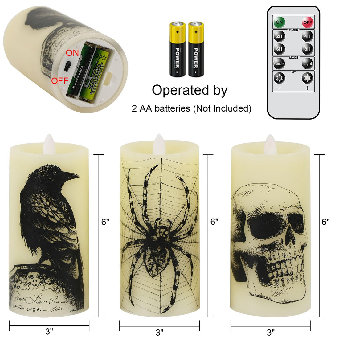 Eldnacele Halloween Flameless LED Candles - Eldnacele Halloween Flameless LED Candles