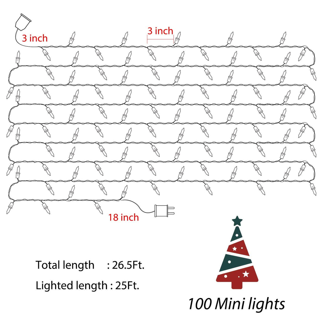 Minetom 25FT Halloween Purple String Lights - Minetom 25FT Halloween Purple String Lights