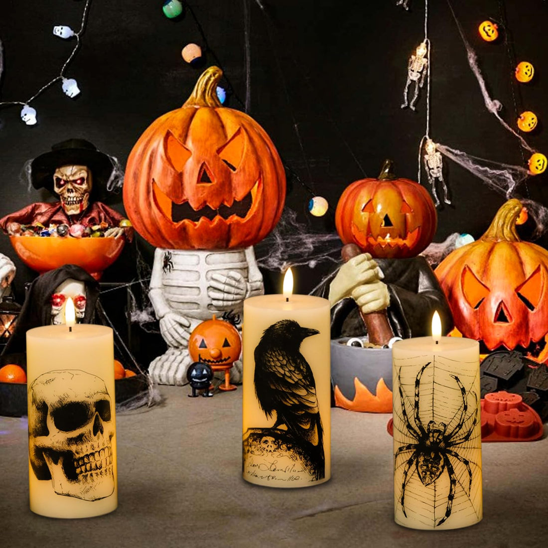 Eldnacele Halloween Flameless LED Candles - Eldnacele Halloween Flameless LED Candles