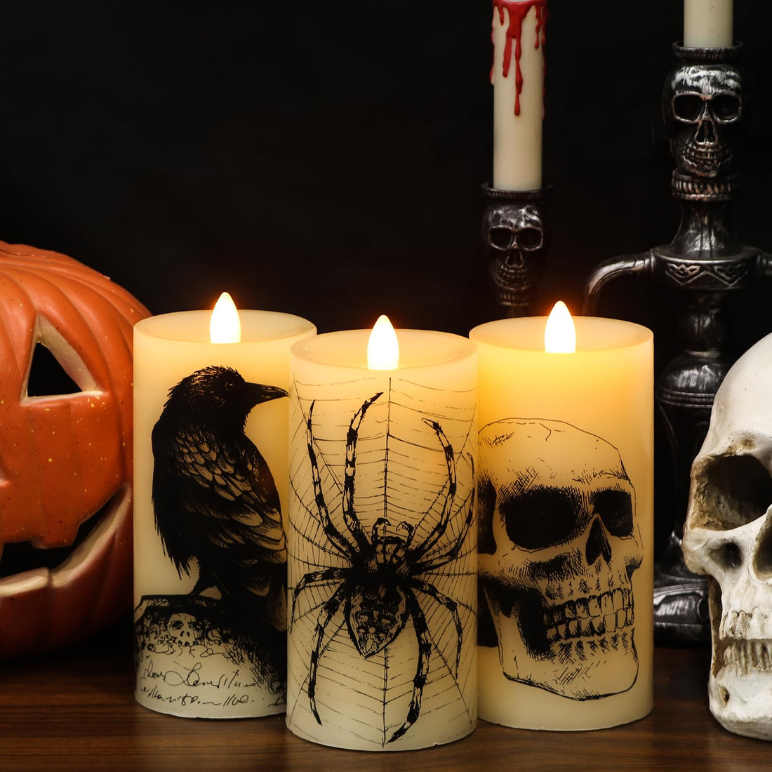 Eldnacele Halloween Flameless LED Candles - Eldnacele Halloween Flameless LED Candles