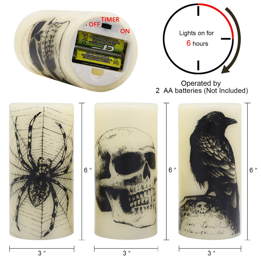 Eldnacele Halloween Flameless LED Candles - Eldnacele Halloween Flameless LED Candles