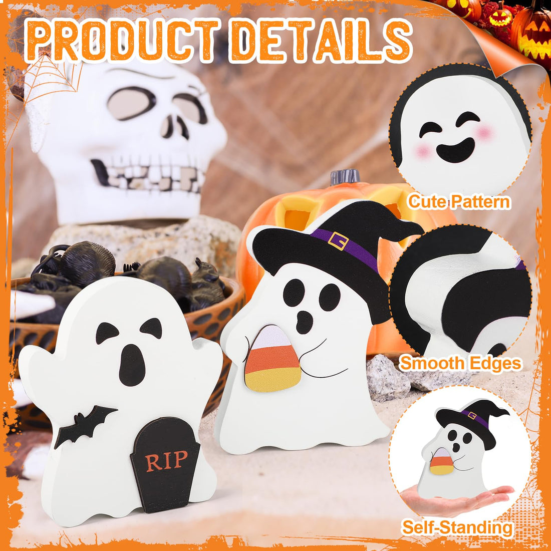 COCHIE Cute Ghost Halloween Decorations Indoor - COCHIE Cute Ghost Halloween Decorations Indoor