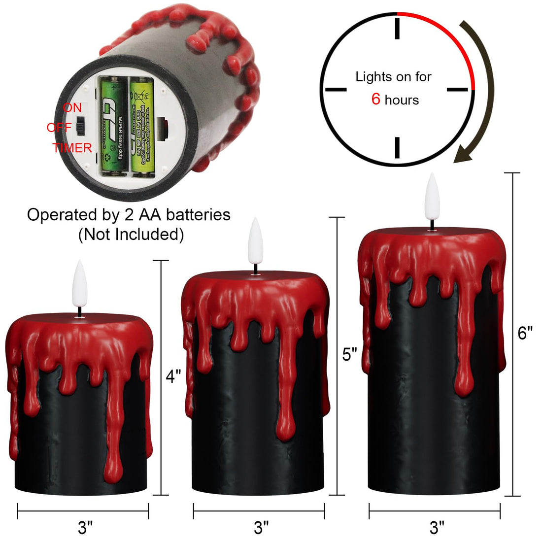 Eldnacele Halloween Flameless LED Candles - Eldnacele Halloween Flameless LED Candles