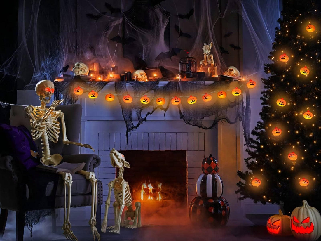 20 LED Runleo Halloween Decorations Pumpkin String Lights - 20 LED Runleo Halloween Decorations Pumpkin String Lights