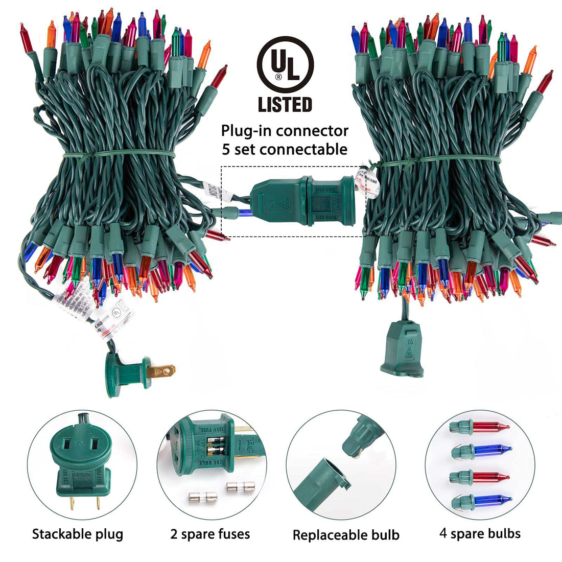 Minetom 25FT Halloween Purple String Lights - Minetom 25FT Halloween Purple String Lights