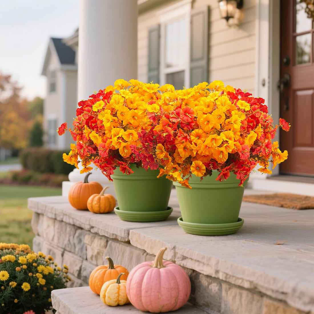 Grunyia 16 PCS Outdoor Fall Artificial Flower - Grunyia 16 PCS Outdoor Fall Artificial Flower