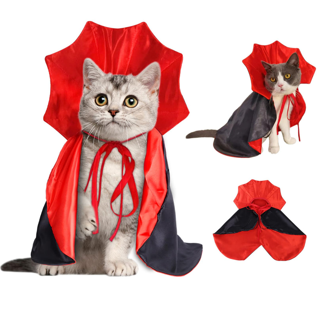 Vampire/Wizard/Witch Costume for Cats & Small Dogs - Vampire/Wizard/Witch Costume for Cats & Small Dogs