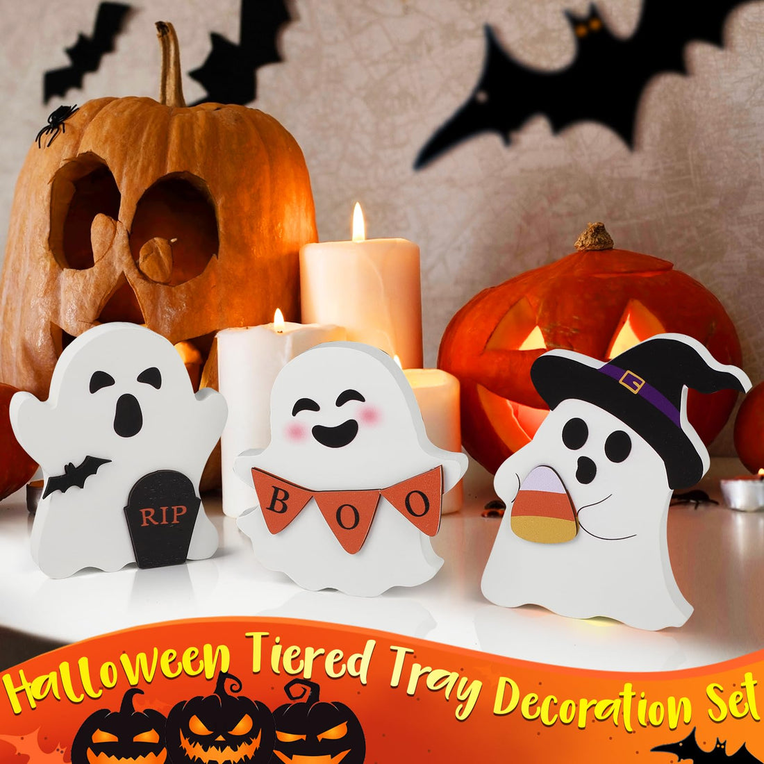 COCHIE Cute Ghost Halloween Decorations Indoor - COCHIE Cute Ghost Halloween Decorations Indoor