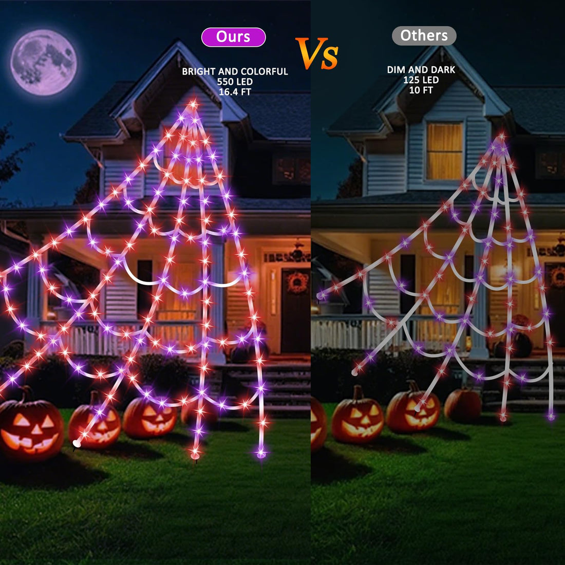 550 LED Halloween Spider Web Lights - 550 LED Halloween Spider Web Lights