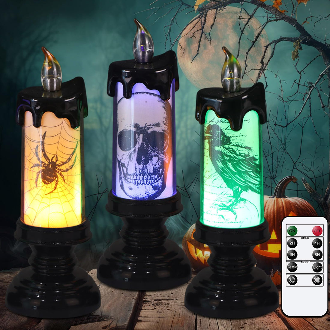 Eldnacele Halloween Flameless LED Candles - Eldnacele Halloween Flameless LED Candles
