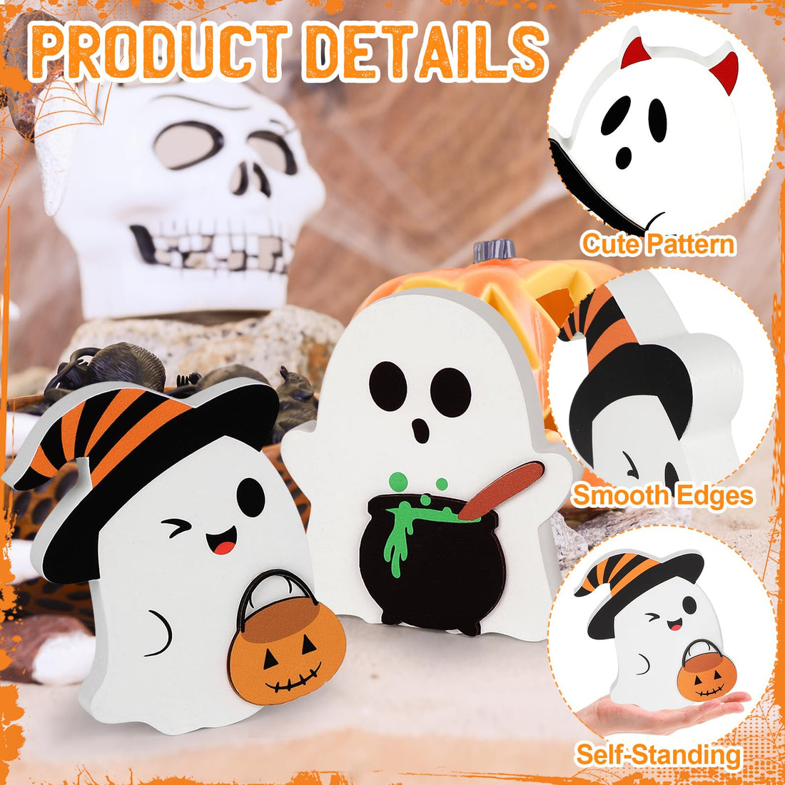COCHIE Cute Ghost Halloween Decorations Indoor - COCHIE Cute Ghost Halloween Decorations Indoor