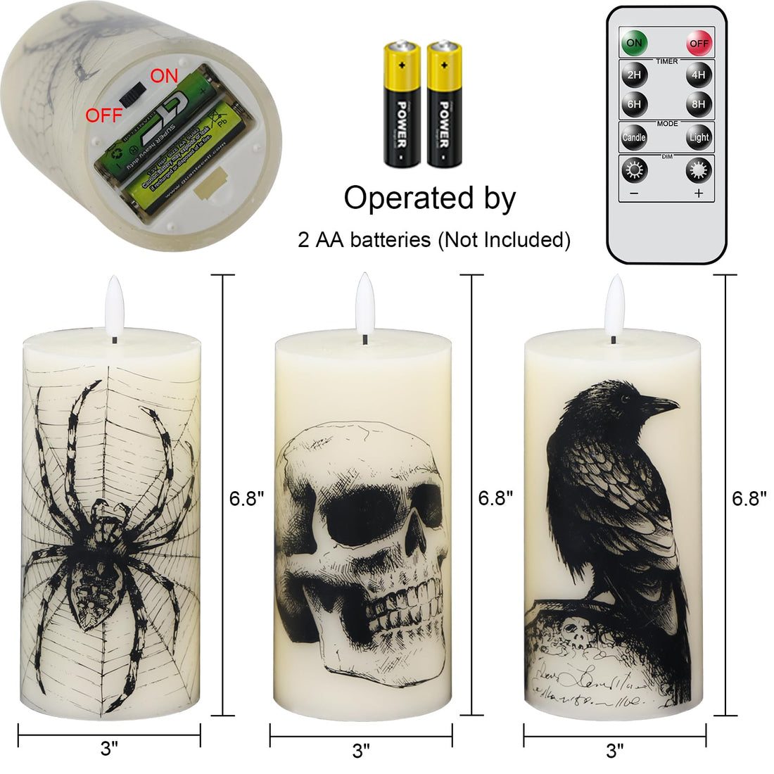 Eldnacele Halloween Flameless LED Candles - Eldnacele Halloween Flameless LED Candles