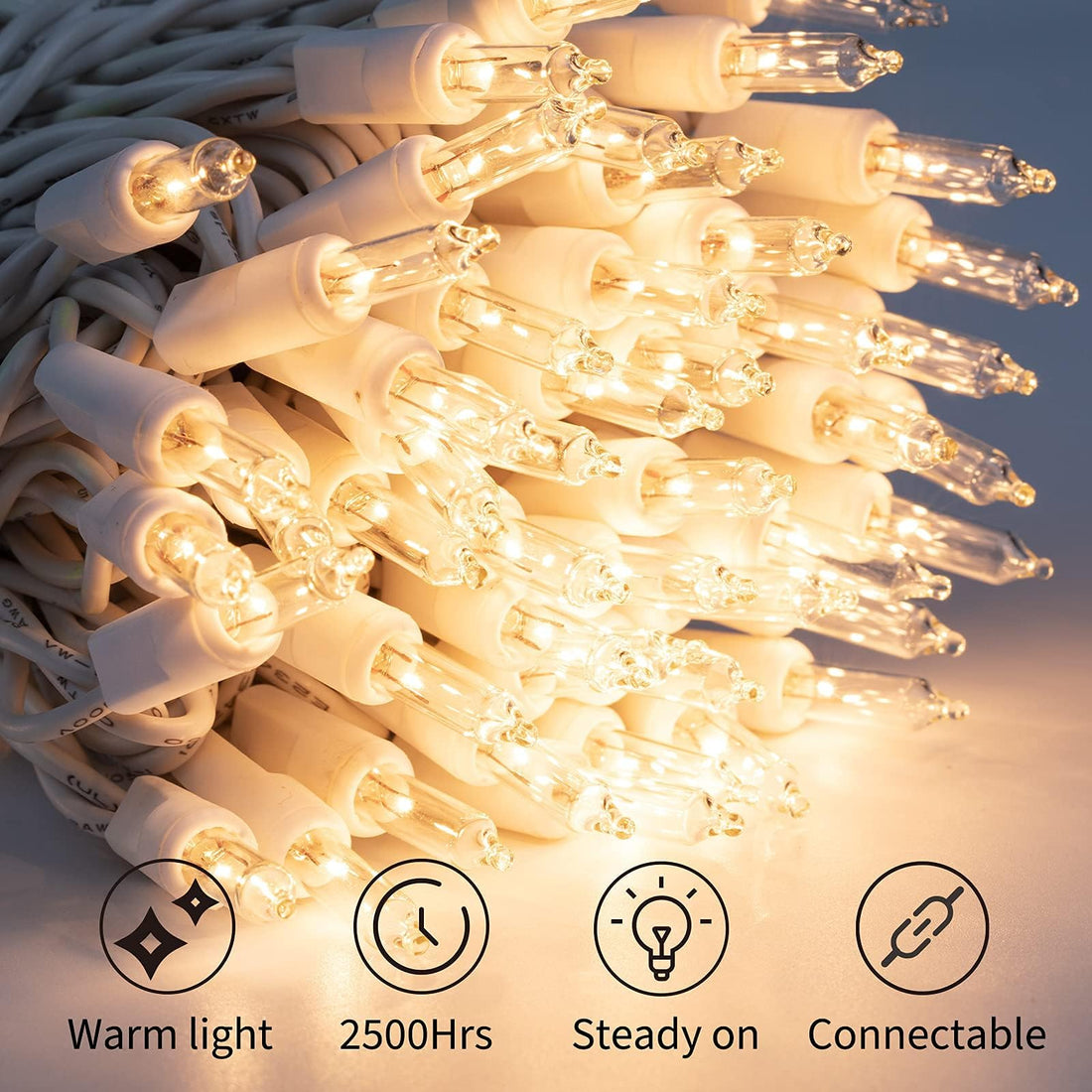 Minetom 25FT Halloween Purple String Lights - Minetom 25FT Halloween Purple String Lights