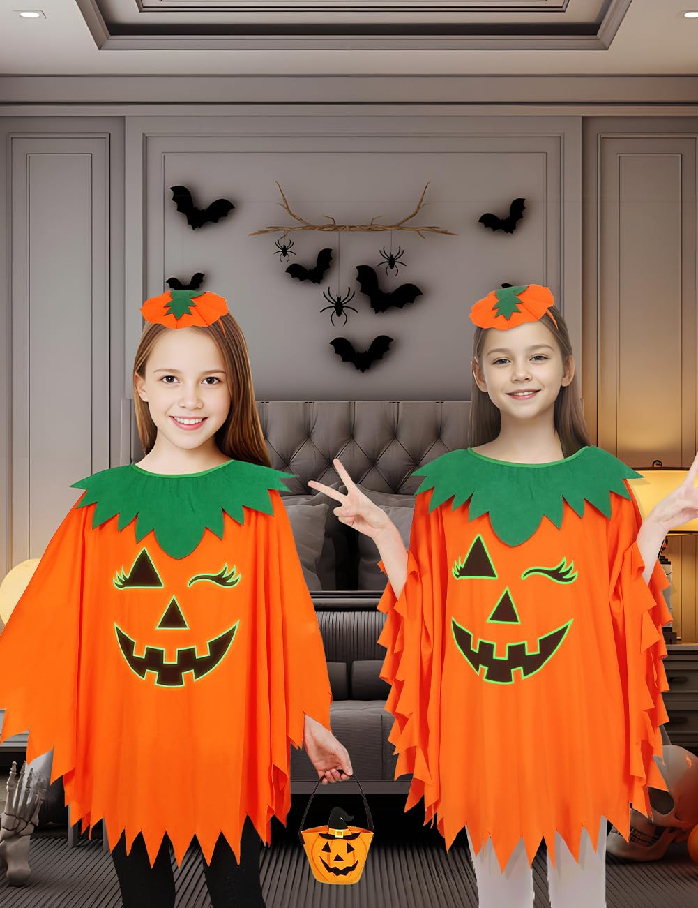 Halloween Pumpkin Costume for Women Kids - Halloween Pumpkin Costume for Women Kids