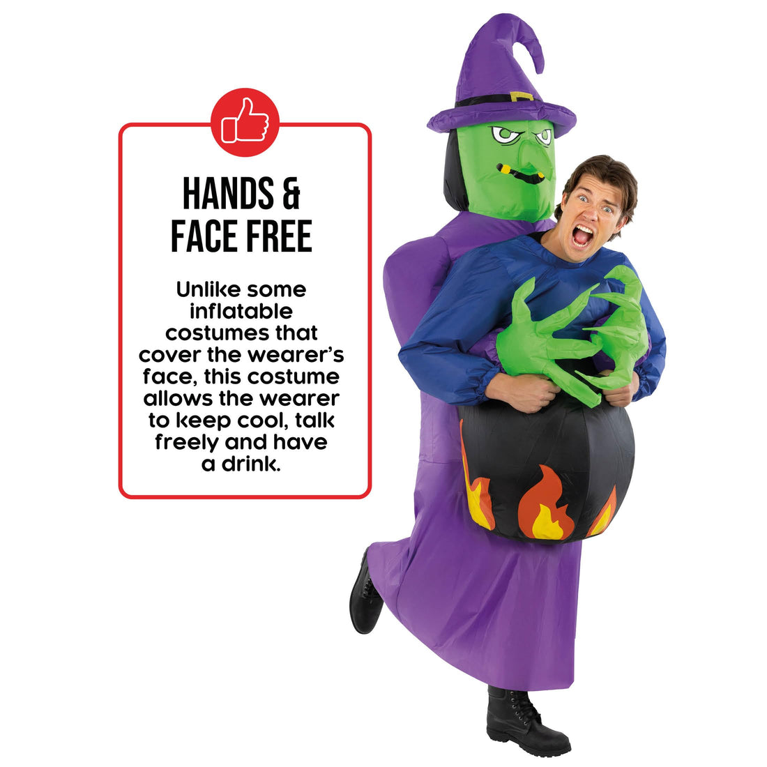 Morph Inflatable Witch Costume – Adult Halloween Costume - Morph Inflatable Witch Costume – Adult Halloween Costume