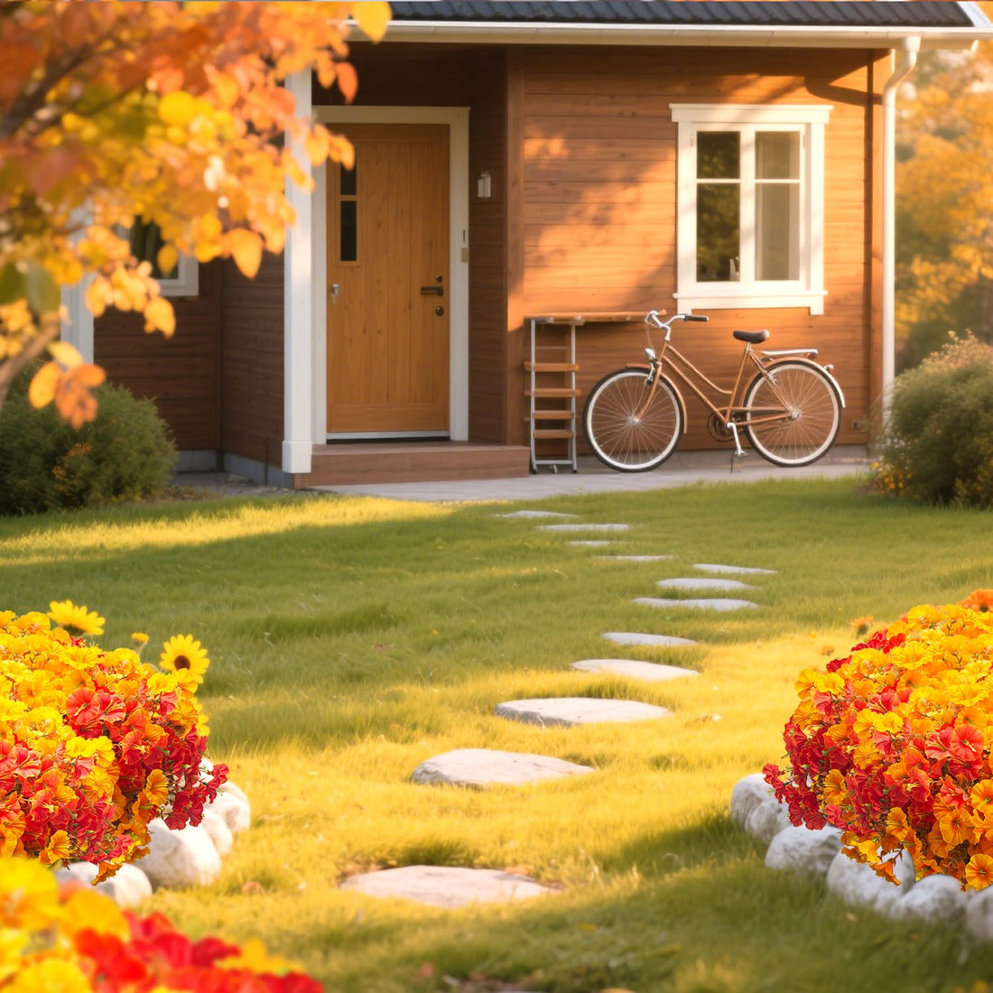 Grunyia 16 PCS Outdoor Fall Artificial Flower - Grunyia 16 PCS Outdoor Fall Artificial Flower