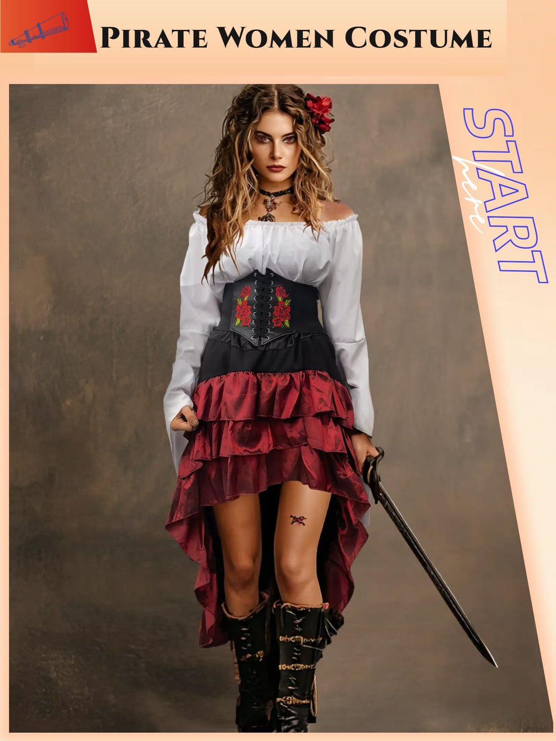 Verceco Women’s Pirate Costume - Verceco Women’s Pirate Costume