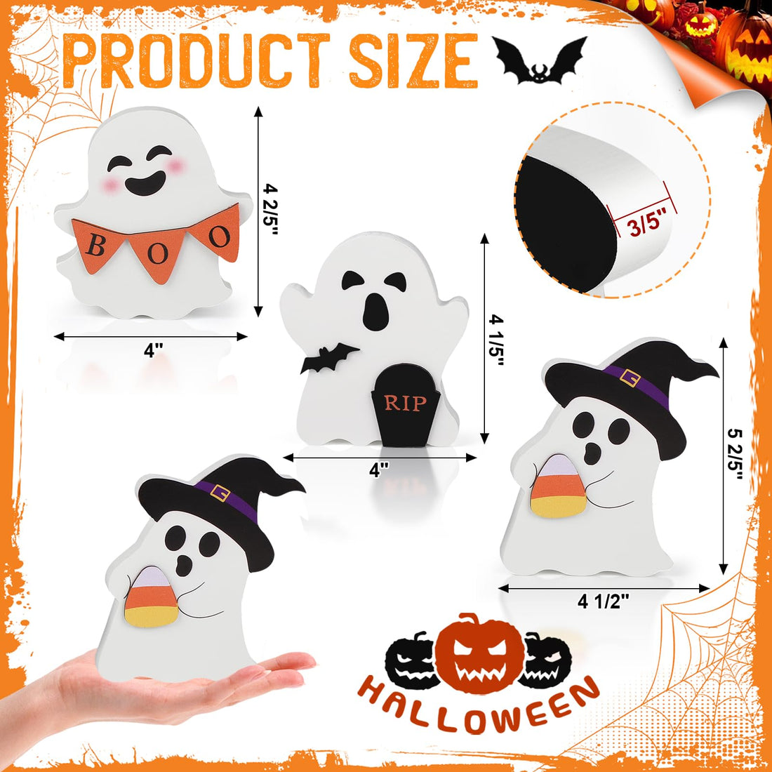 COCHIE Cute Ghost Halloween Decorations Indoor - COCHIE Cute Ghost Halloween Decorations Indoor