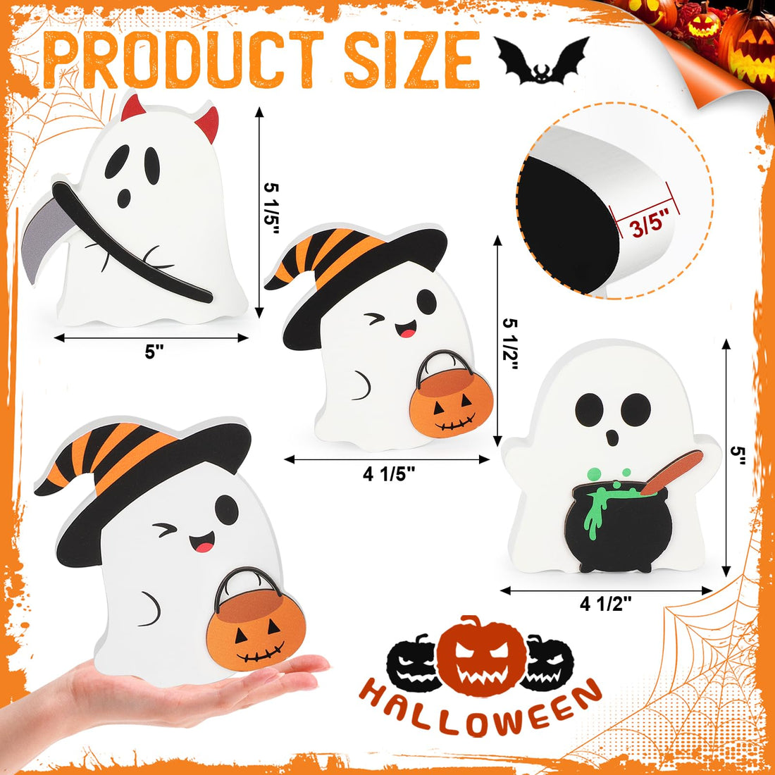 COCHIE Cute Ghost Halloween Decorations Indoor - COCHIE Cute Ghost Halloween Decorations Indoor