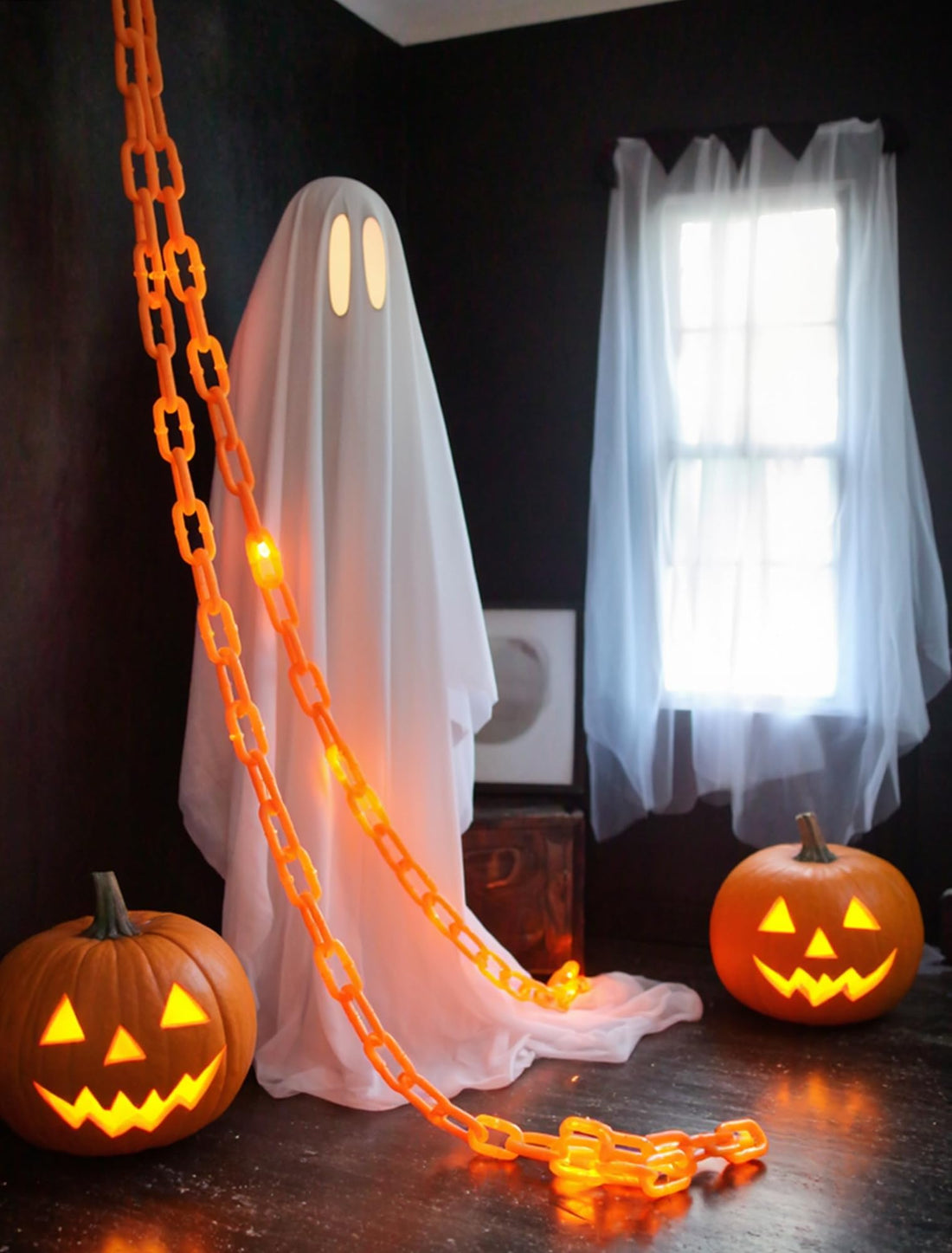 Halloween Battery-Operated Orange LED String Lights - Halloween Battery-Operated Orange LED String Lights