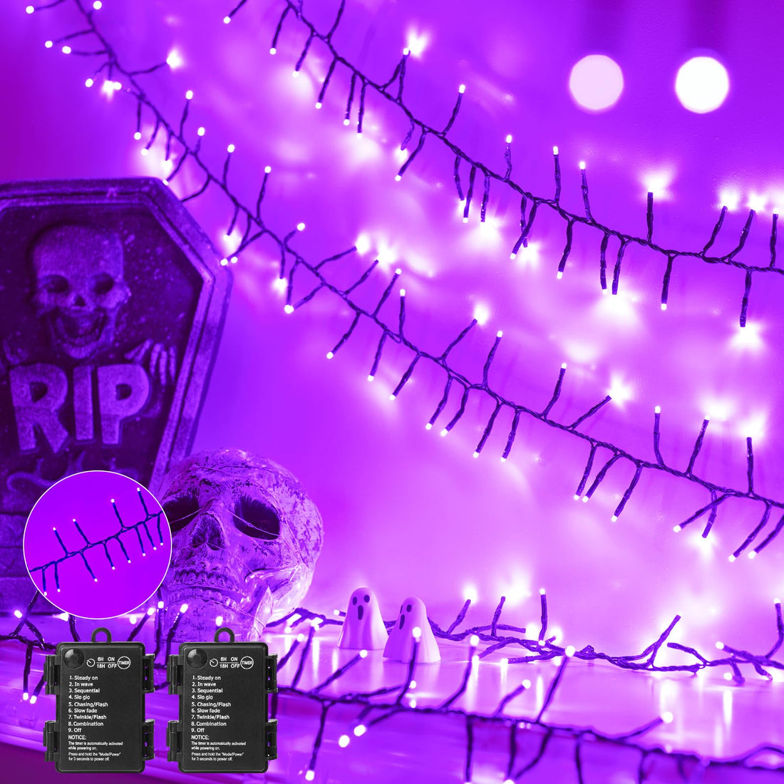 Brightown Battery Operated Halloween Lights Outdoor - Brightown Battery Operated Halloween Lights Outdoor
