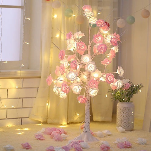 Christmas Rose Shining Tree Lamp - Christmas Rose Shining Tree Lamp