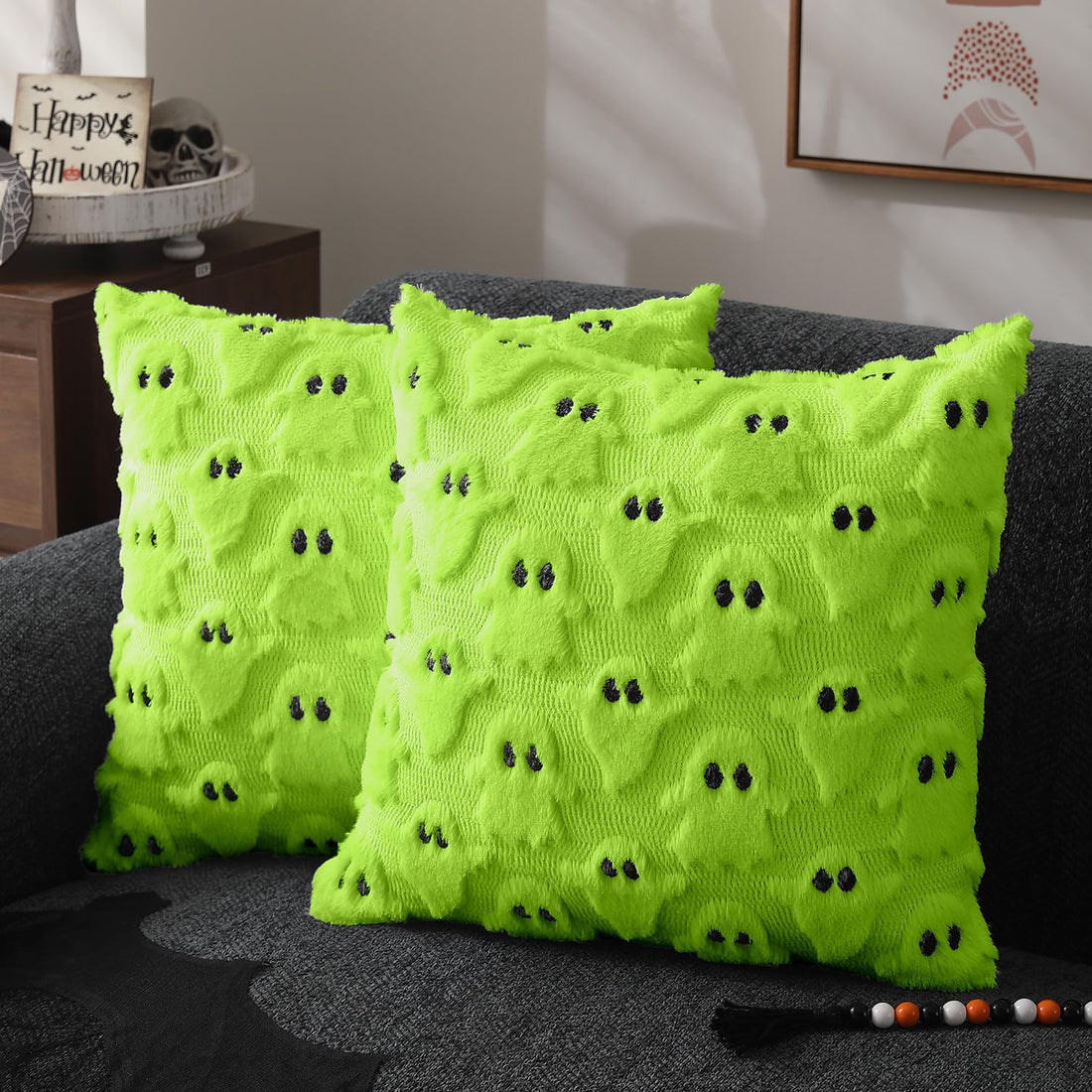 DFXSZ Halloween Ghost Pillow Covers – Set of 2 - DFXSZ Halloween Ghost Pillow Covers – Set of 2