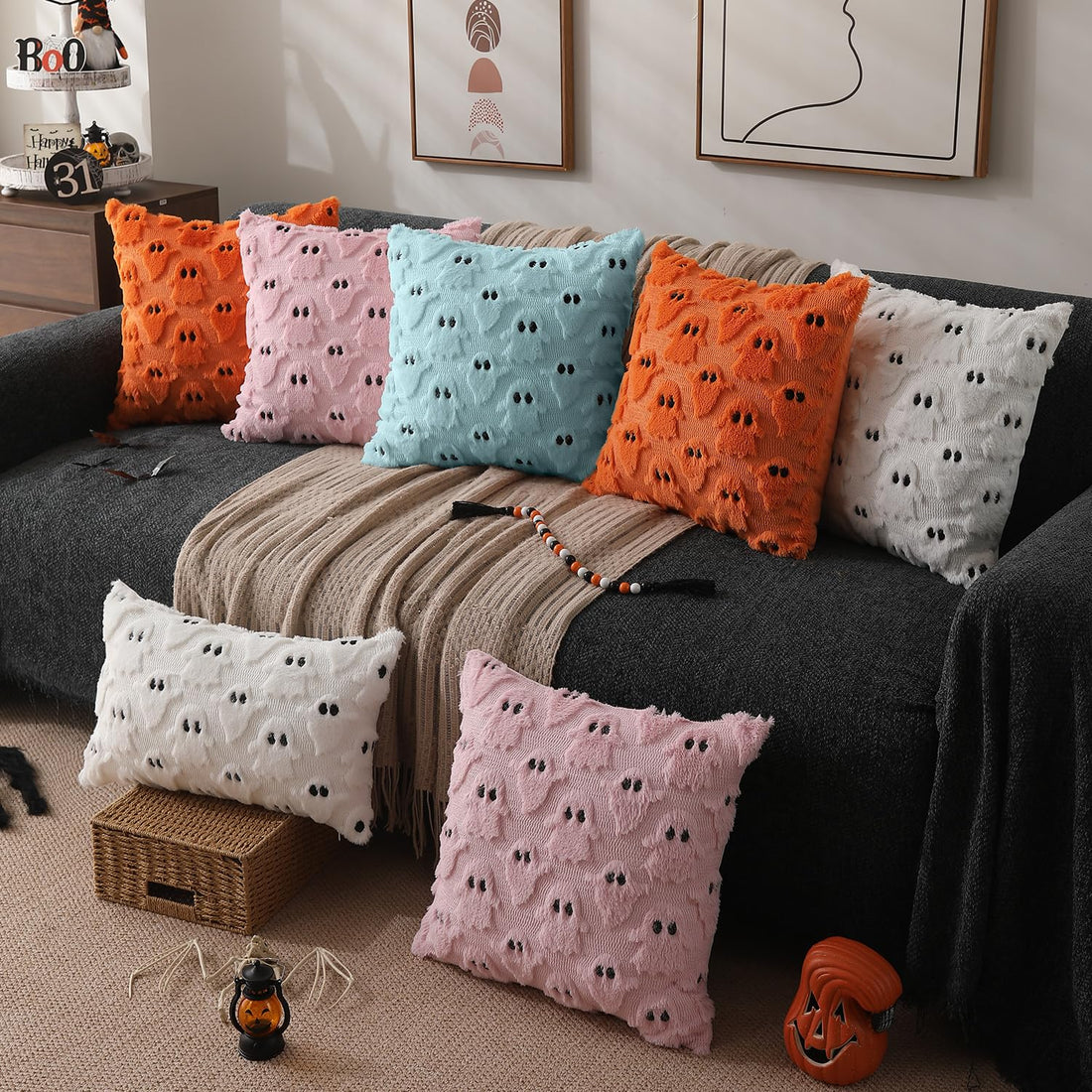 DFXSZ Halloween Ghost Pillow Covers – Set of 2 - DFXSZ Halloween Ghost Pillow Covers – Set of 2