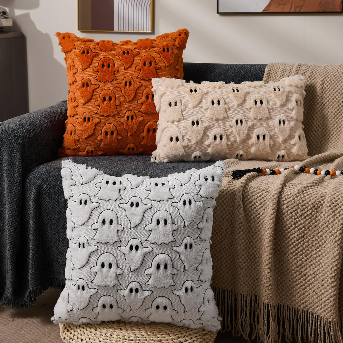 DFXSZ Halloween Ghost Pillow Covers – Set of 2 - DFXSZ Halloween Ghost Pillow Covers – Set of 2