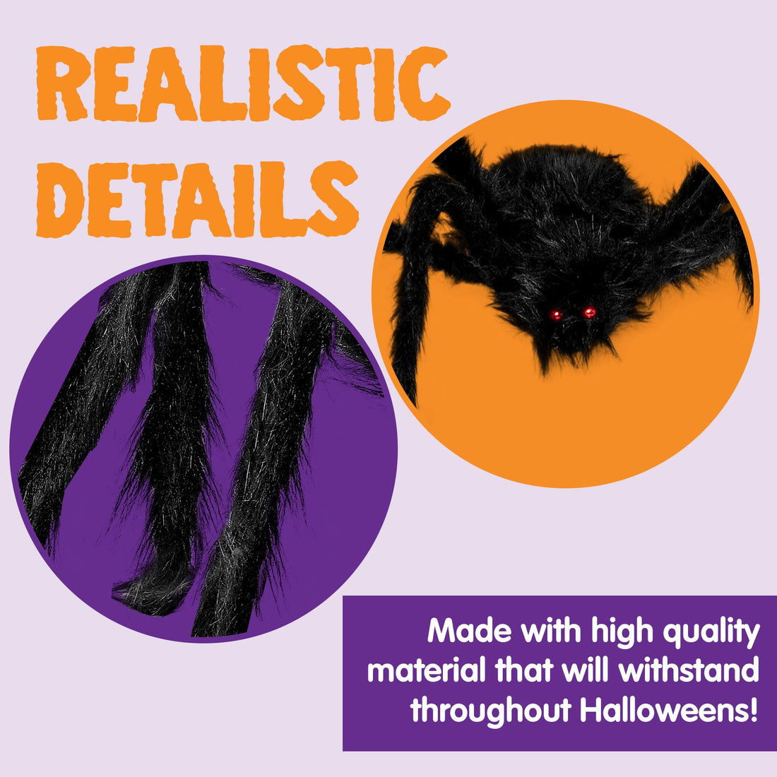 JOYIN 5ft Giant Halloween Spider – Large Black Spider for Outdoor Yard - JOYIN 5ft Giant Halloween Spider – Large Black Spider for Outdoor Yard