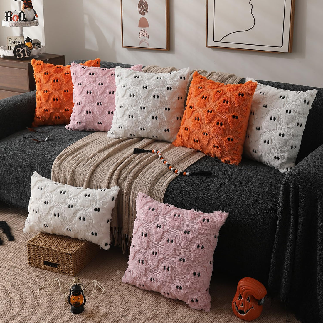 DFXSZ Halloween Ghost Pillow Covers – Set of 2 - DFXSZ Halloween Ghost Pillow Covers – Set of 2