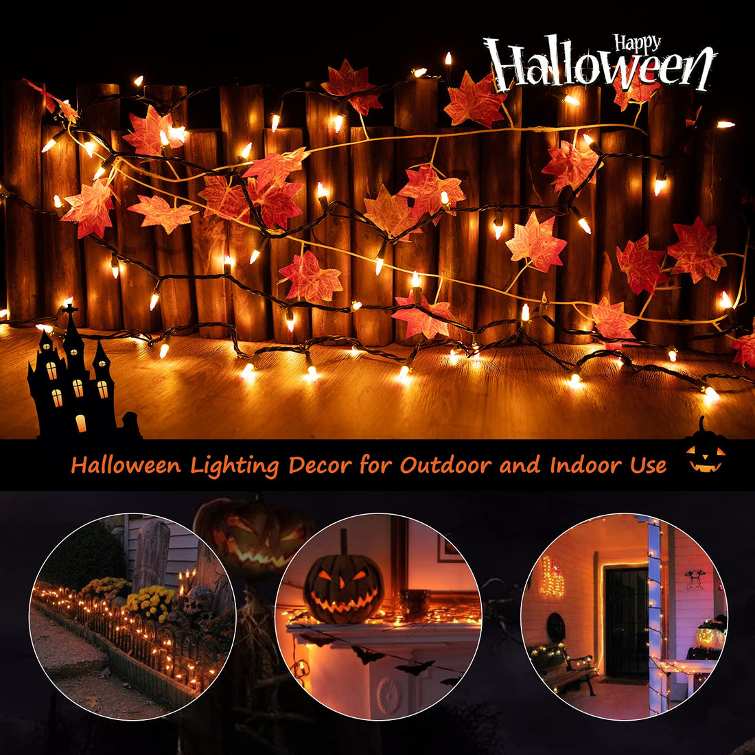 Minetom 25FT Halloween Purple String Lights - Minetom 25FT Halloween Purple String Lights