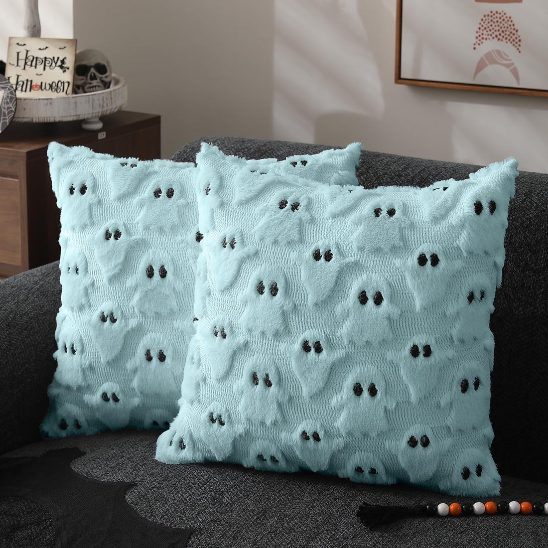 DFXSZ Halloween Ghost Pillow Covers – Set of 2 - DFXSZ Halloween Ghost Pillow Covers – Set of 2
