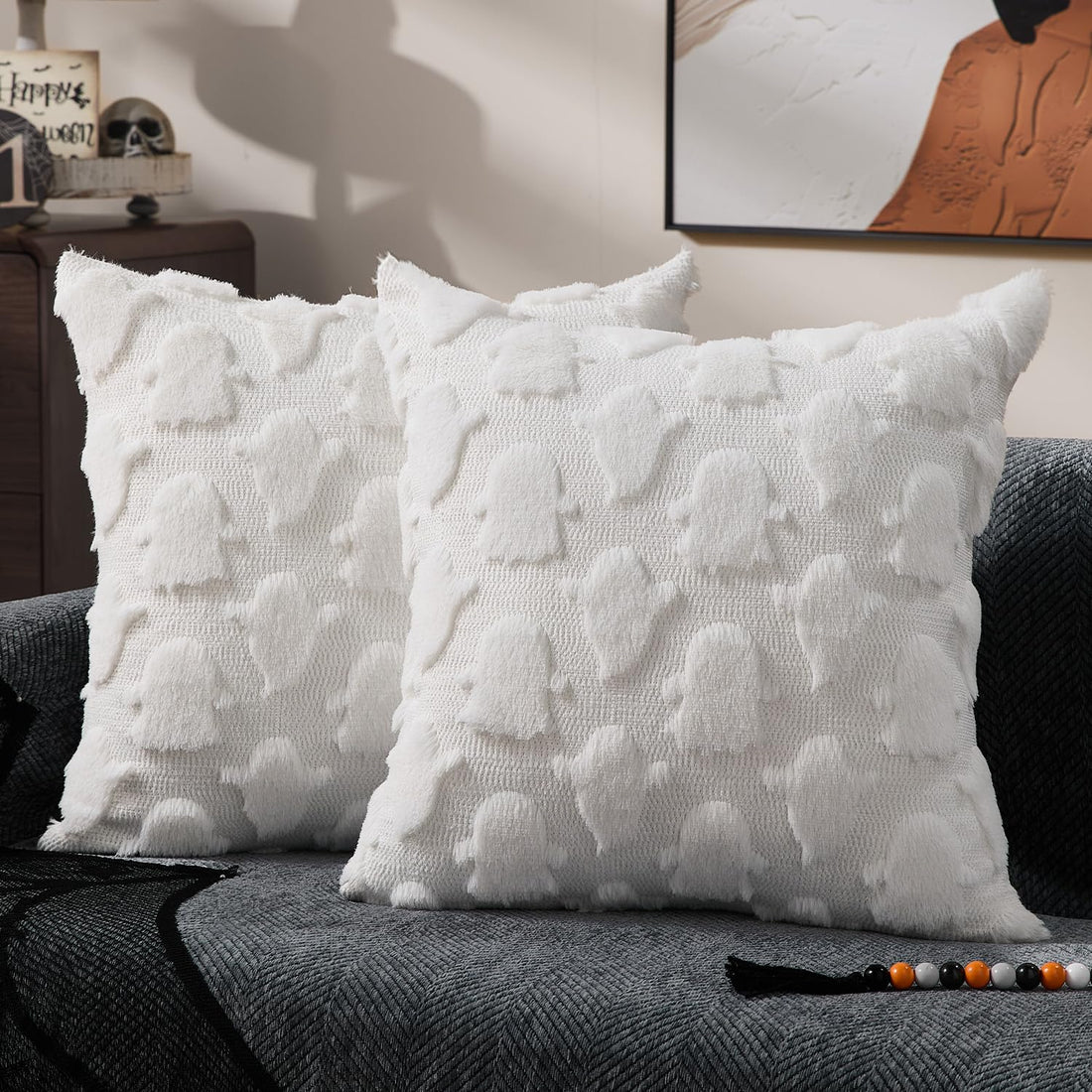 DFXSZ Halloween Ghost Pillow Covers – Set of 2 - DFXSZ Halloween Ghost Pillow Covers – Set of 2