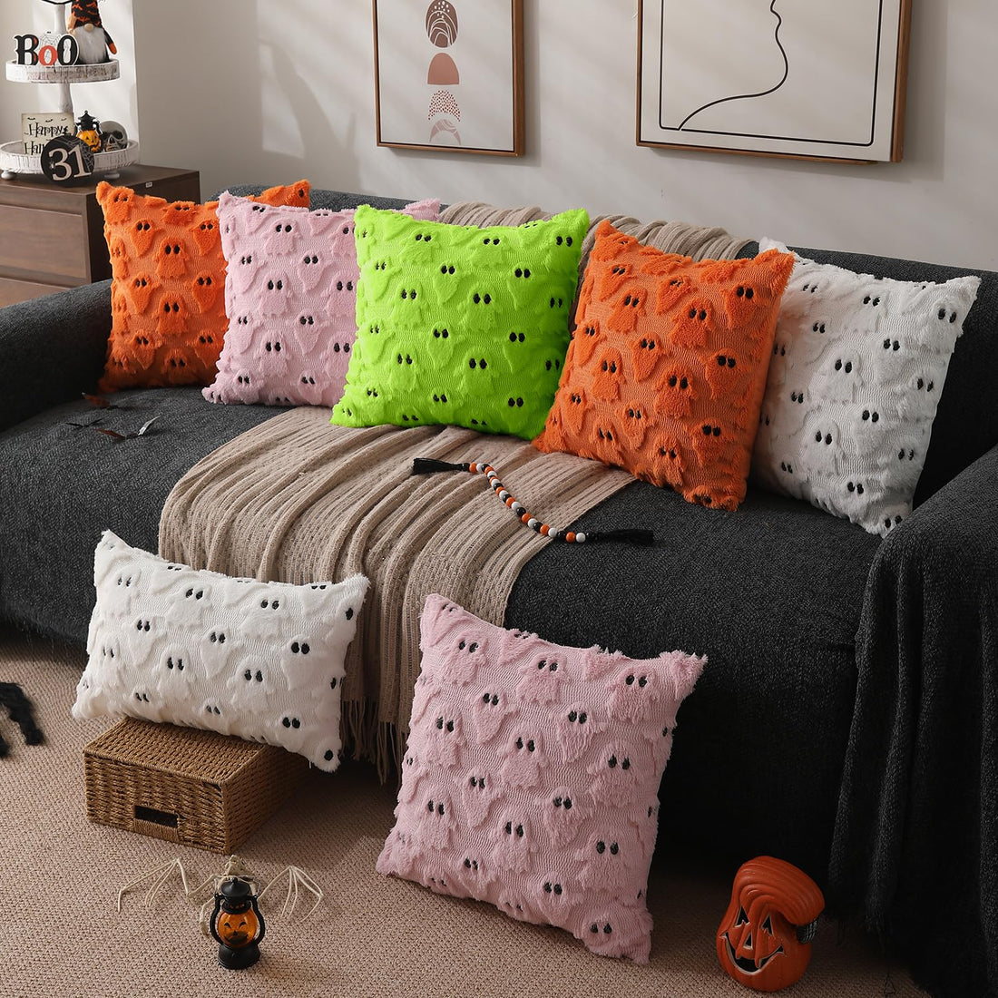 DFXSZ Halloween Ghost Pillow Covers – Set of 2 - DFXSZ Halloween Ghost Pillow Covers – Set of 2