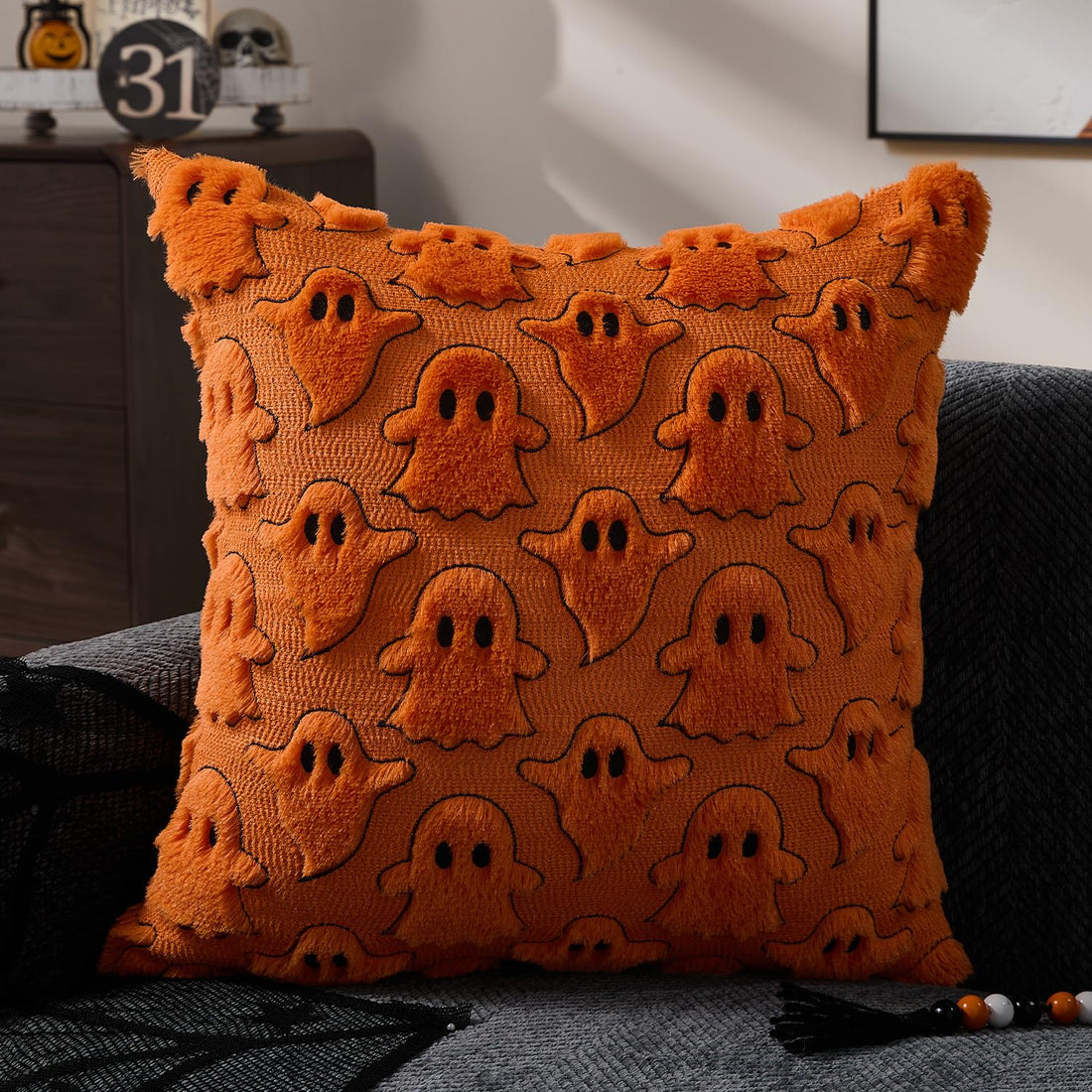 DFXSZ Halloween Ghost Pillow Covers – Set of 2 - DFXSZ Halloween Ghost Pillow Covers – Set of 2