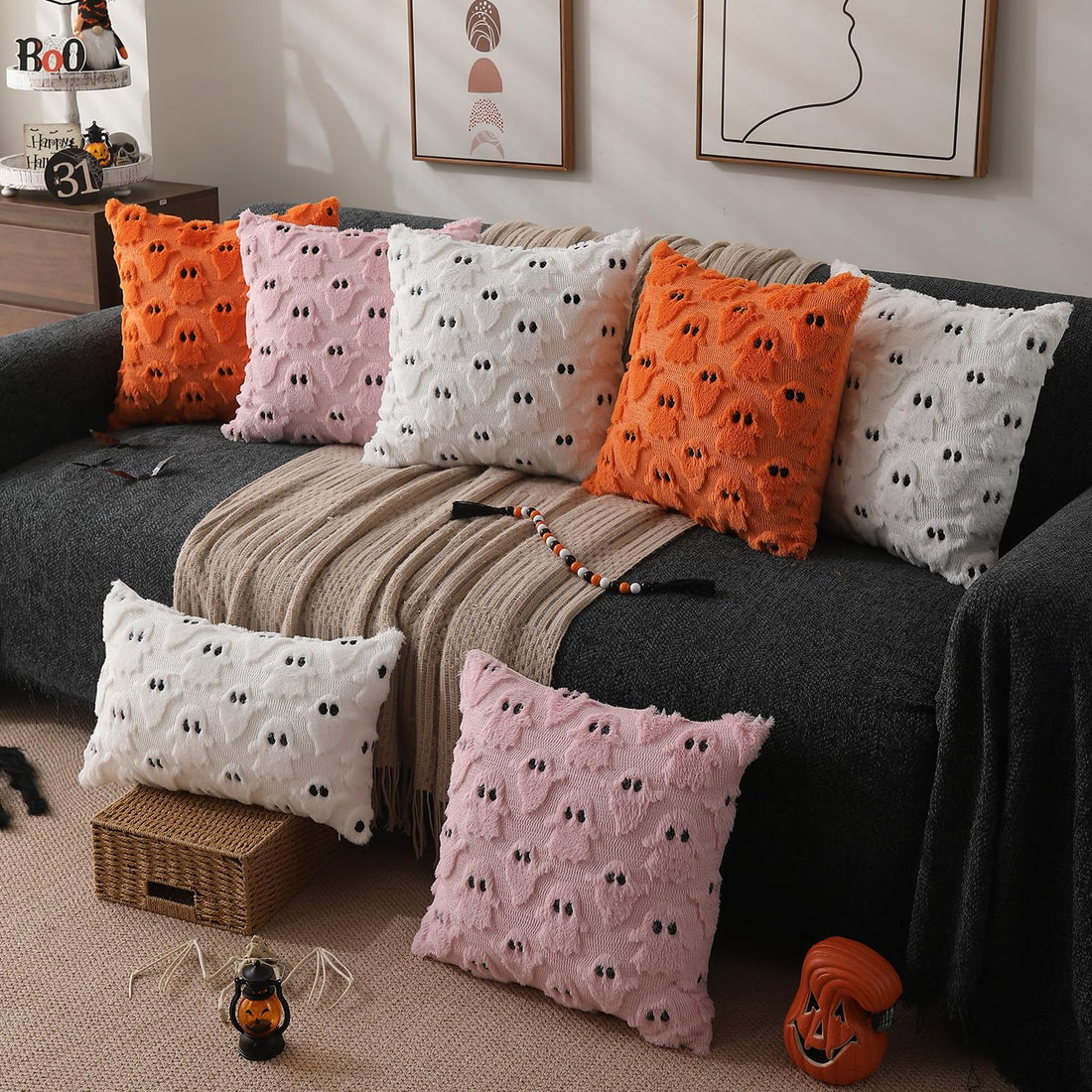 DFXSZ Halloween Ghost Pillow Covers – Set of 2 - DFXSZ Halloween Ghost Pillow Covers – Set of 2