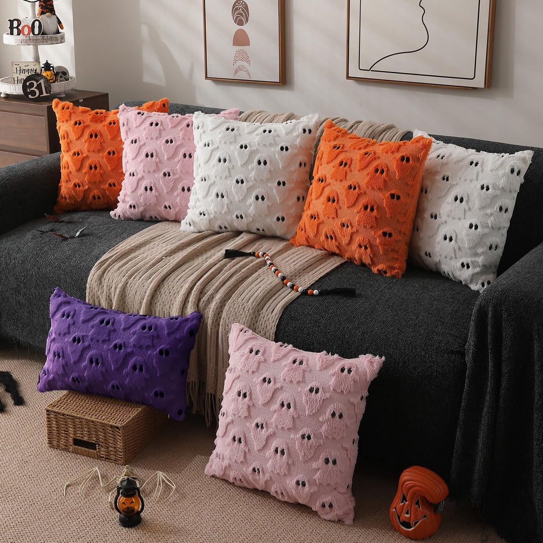 DFXSZ Halloween Ghost Pillow Covers – Set of 2 - DFXSZ Halloween Ghost Pillow Covers – Set of 2