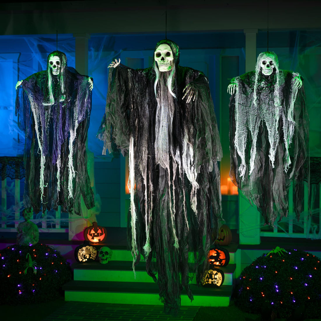 JOYIN 3-Pack Hanging Skeleton Ghosts - JOYIN 3-Pack Hanging Skeleton Ghosts